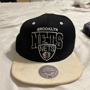 Brooklyn Nets Black and Cream Cap